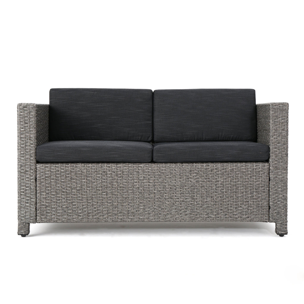 Puerta 4-Piece Outdoor Furniture Set with Water-Resistant Cushions - Rattan