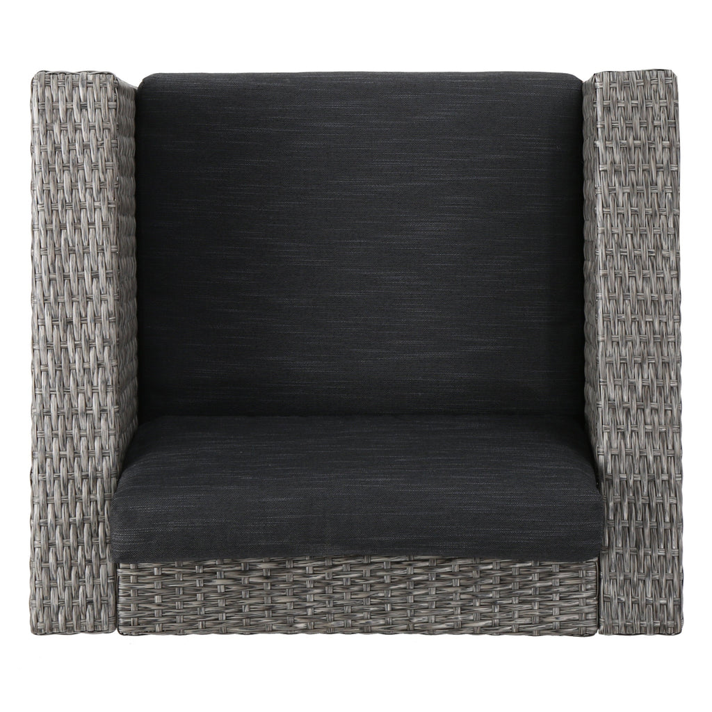 Puerta 4-Piece Outdoor Furniture Set with Water-Resistant Cushions - Rattan