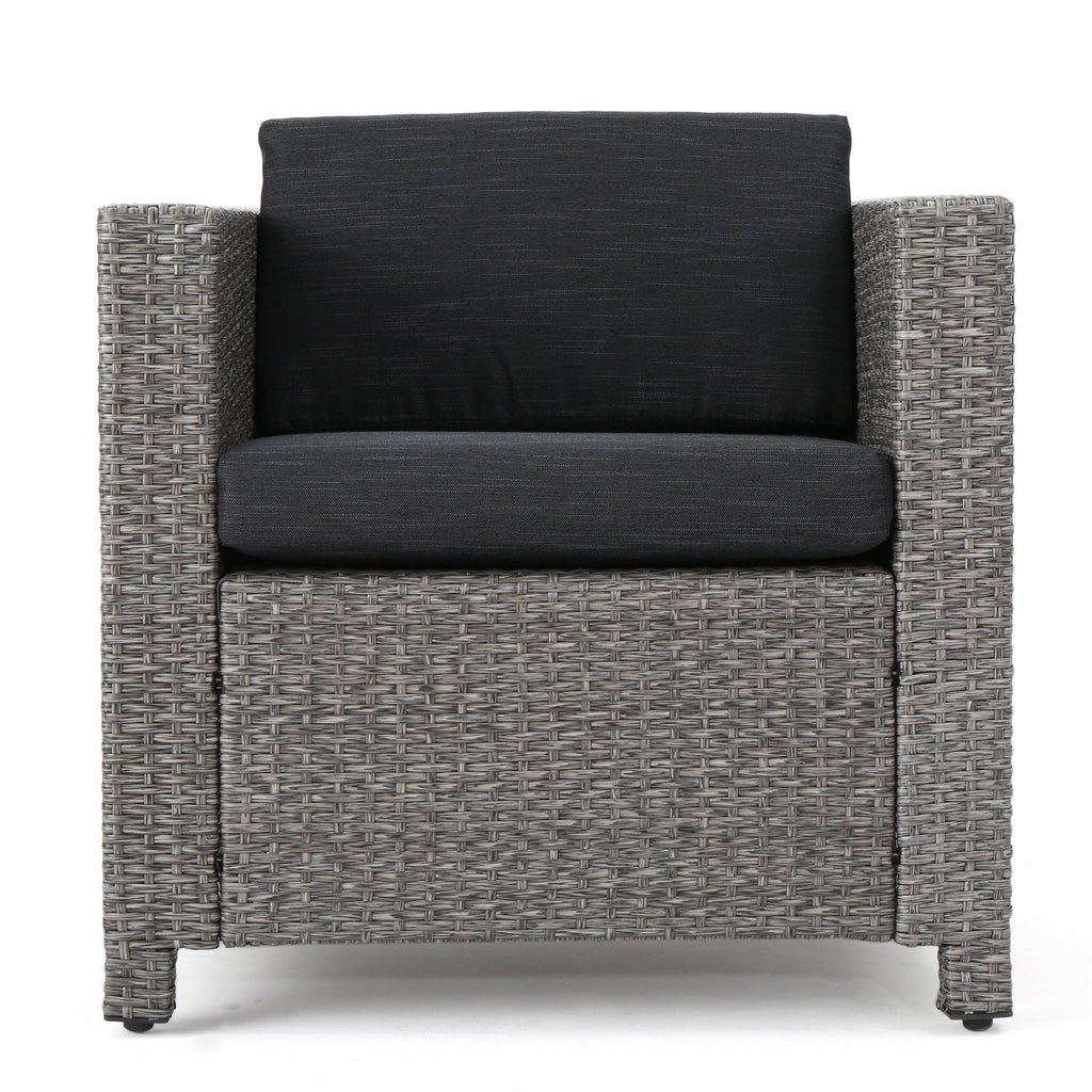 Puerta 4-Piece Outdoor Furniture Set with Water-Resistant Cushions - Rattan