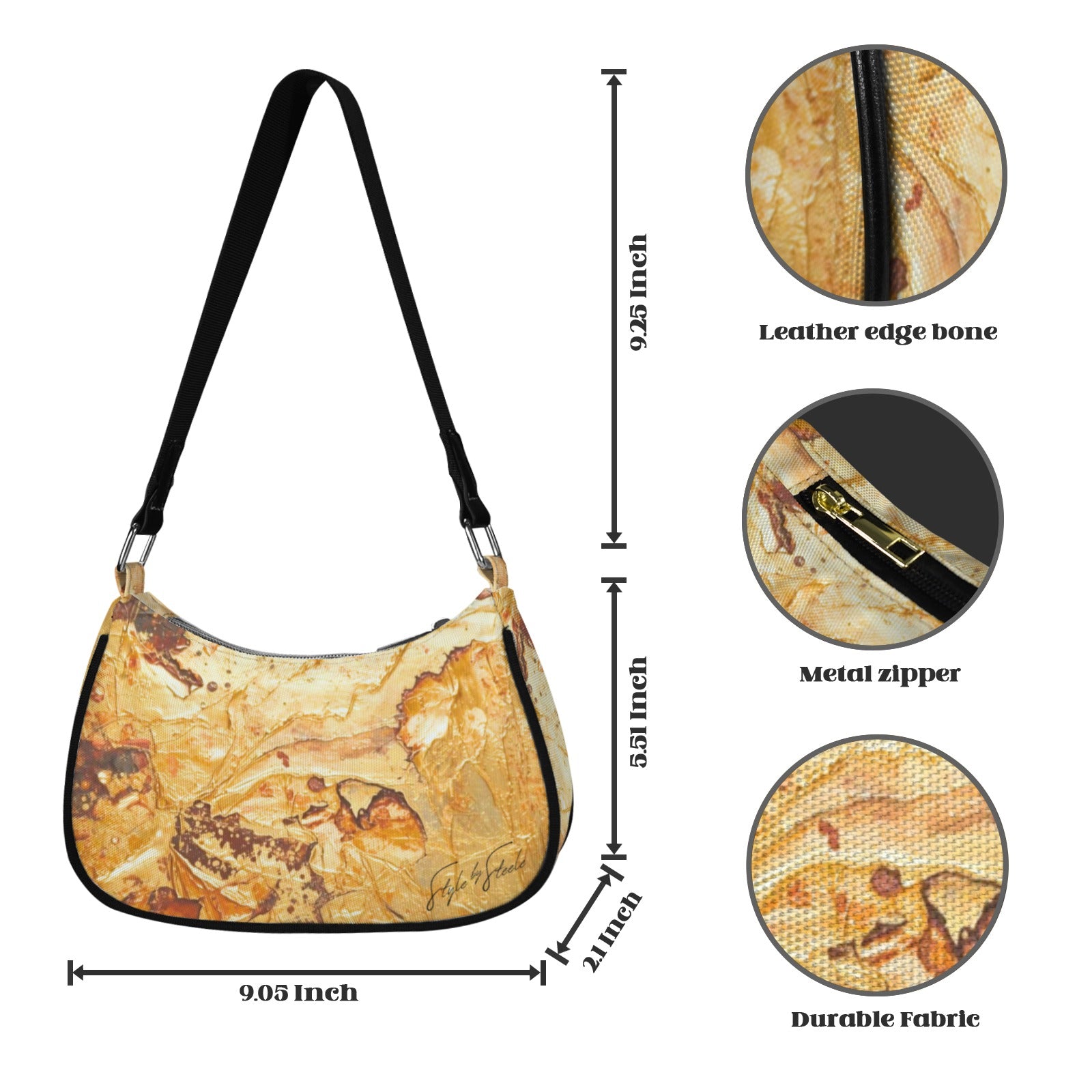 Liquid Gold Hobo Shoulder Bag — Back Alley Exclusive