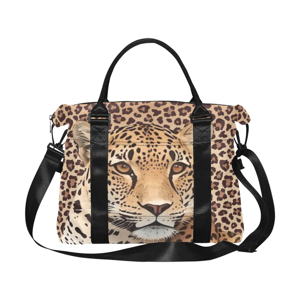 Leopard Lore - Small Travel Bag - with Trolley Sleeve - Back Alley Exclusive