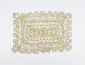 Fennco Styles Handmade All-Over Tatted Lace Doilies, 10-inch Heart Shaped, White Color, Set of 4