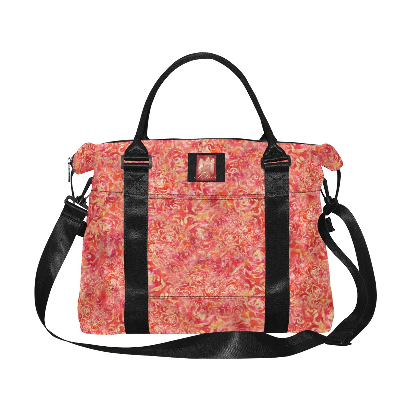 Red Roses Smaller Duffle Travel Tote — Back Alley Exclusive