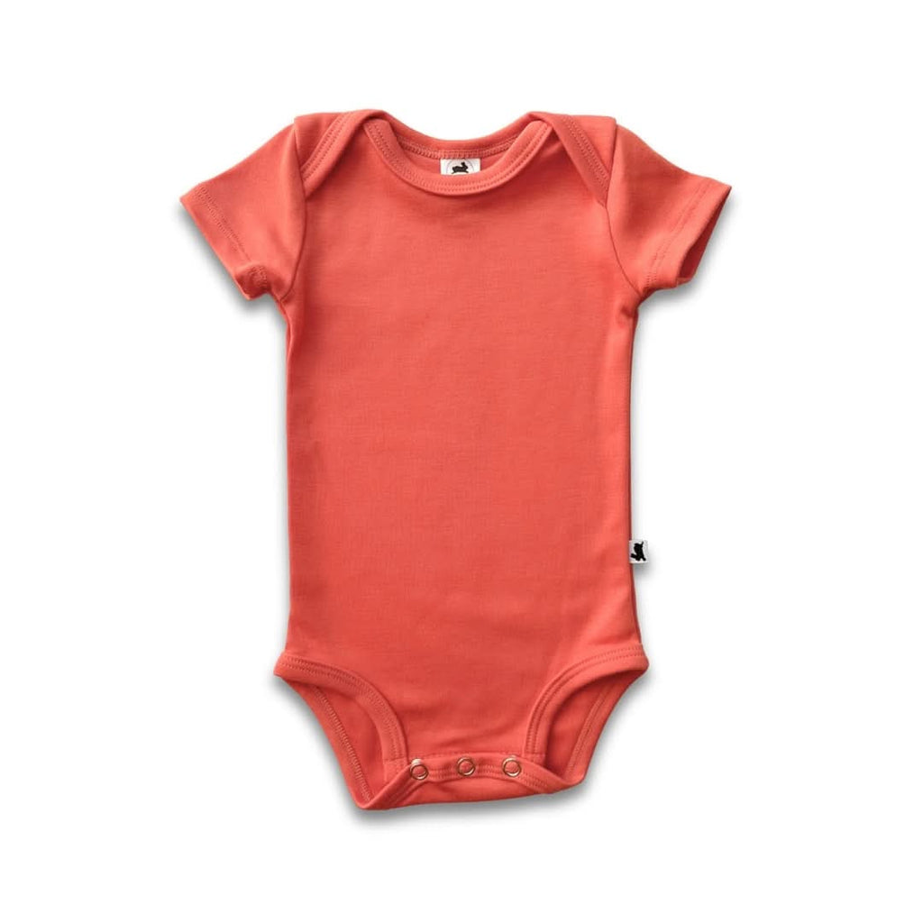 Bamboo Baby Short-Sleeved Bodysuit | Tangerine Crush