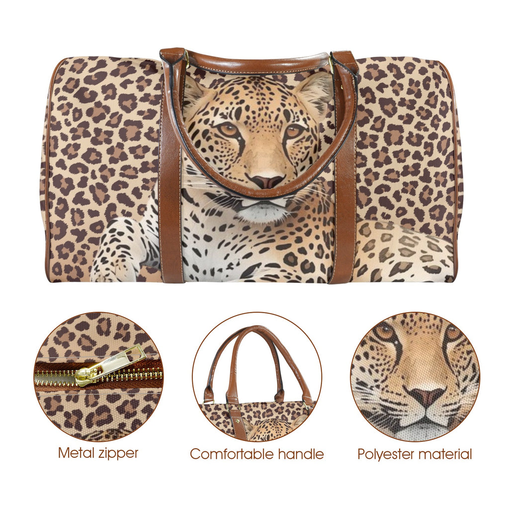 Leopard Lore -Upclose - Large Travel Bag - Exclusive Design