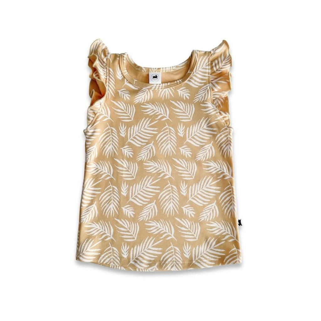 Baby/Kids' Bamboo Ruffle Shoulder | Palm Leaf
