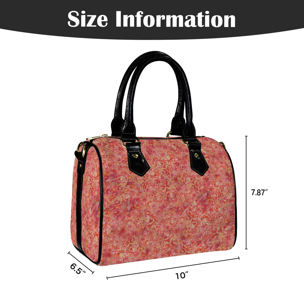 Red Roses Barrel Handbag — Back Alley Exclusive