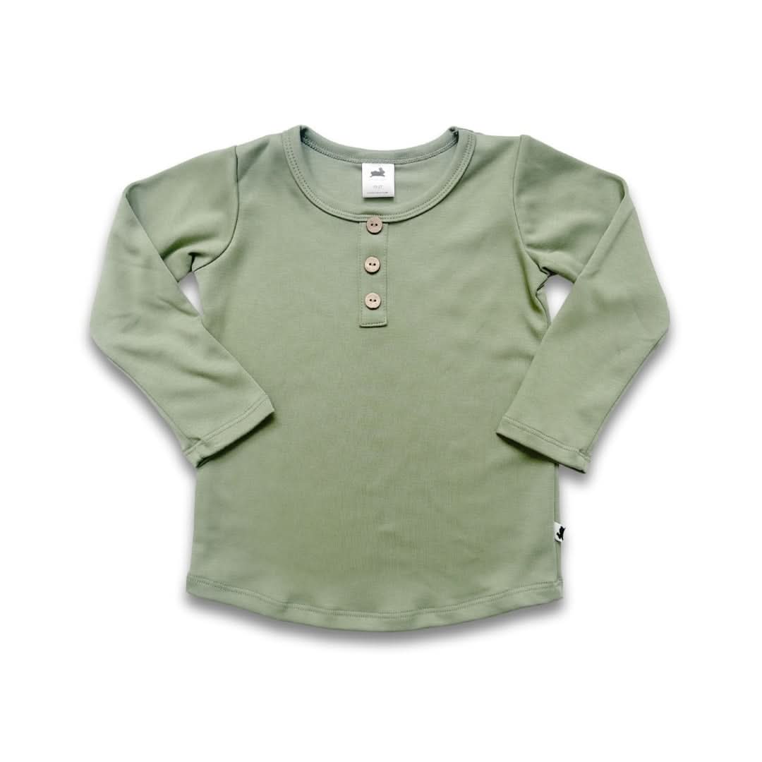Baby/Kids' Bamboo Long Sleeve Henley | Umber