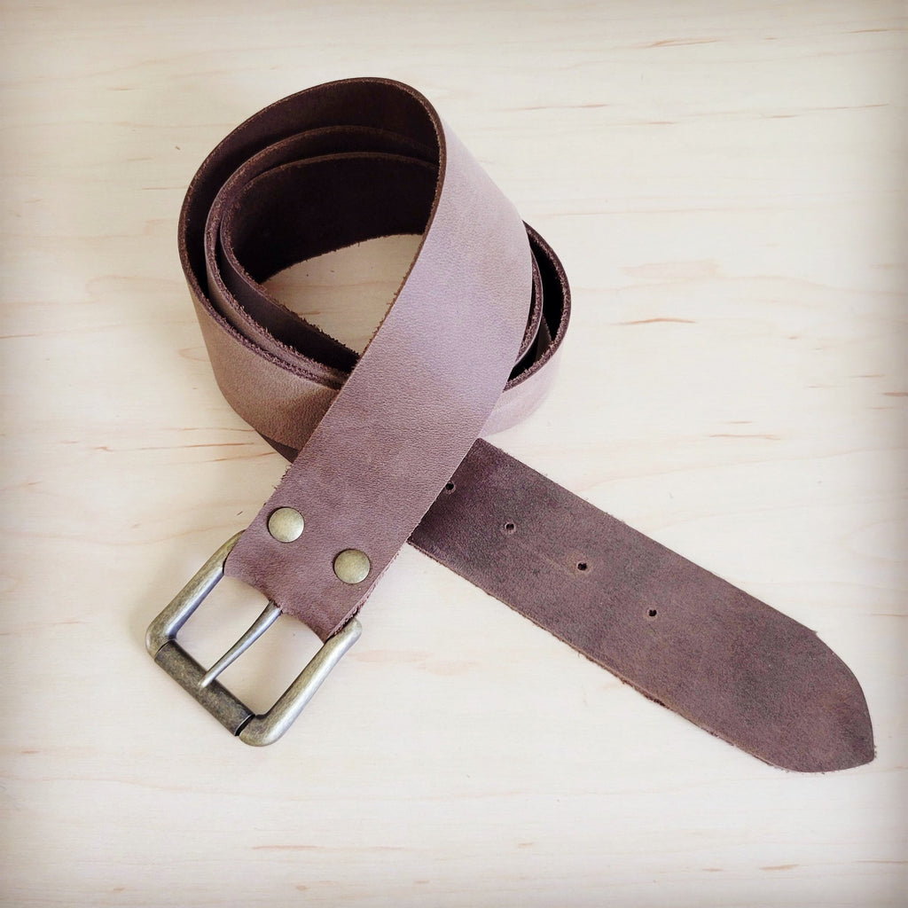 Brown Distressed Leather Belt 908x