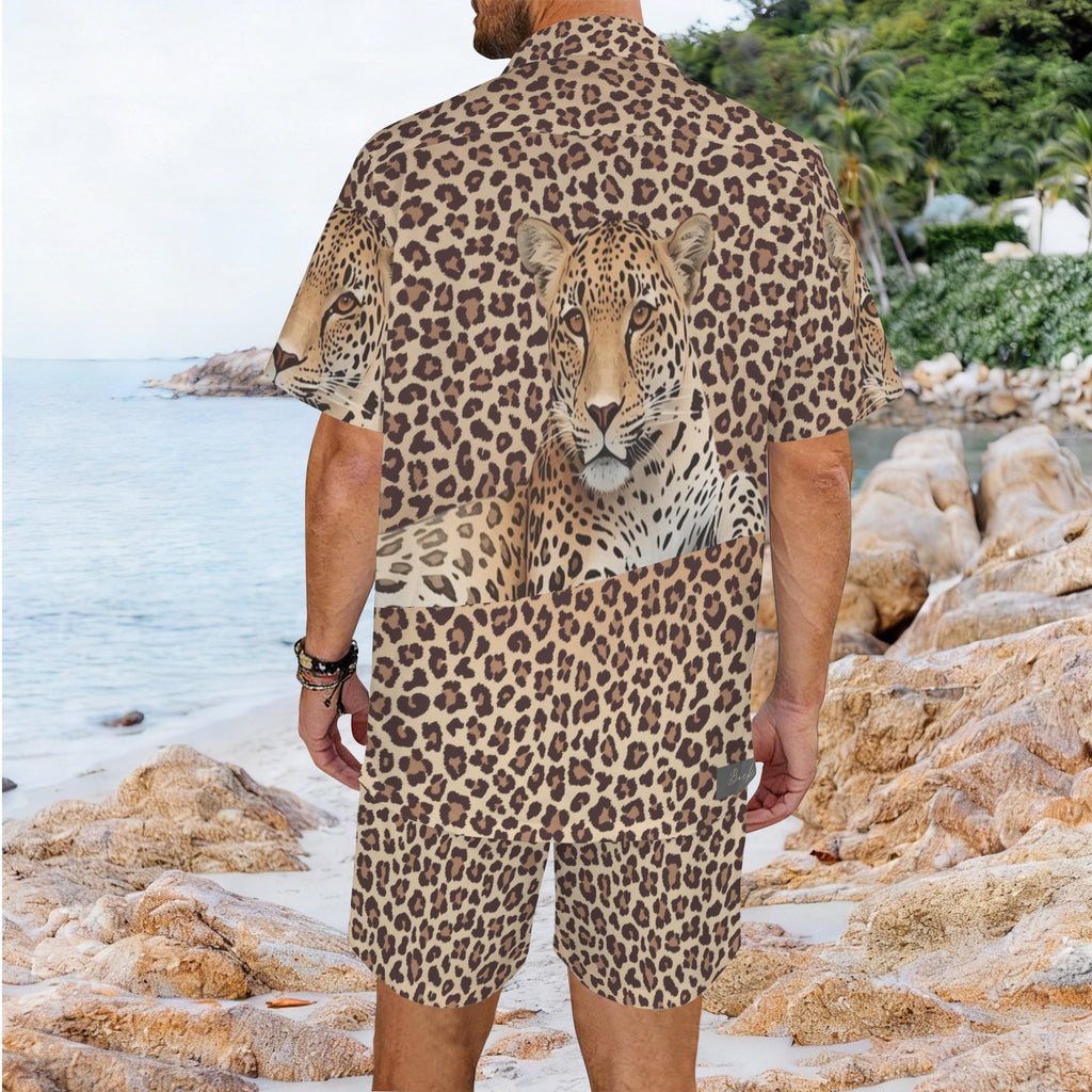 Leopard Lore Hawaiian Shirt and Shorts Set — Back Alley Exclusive