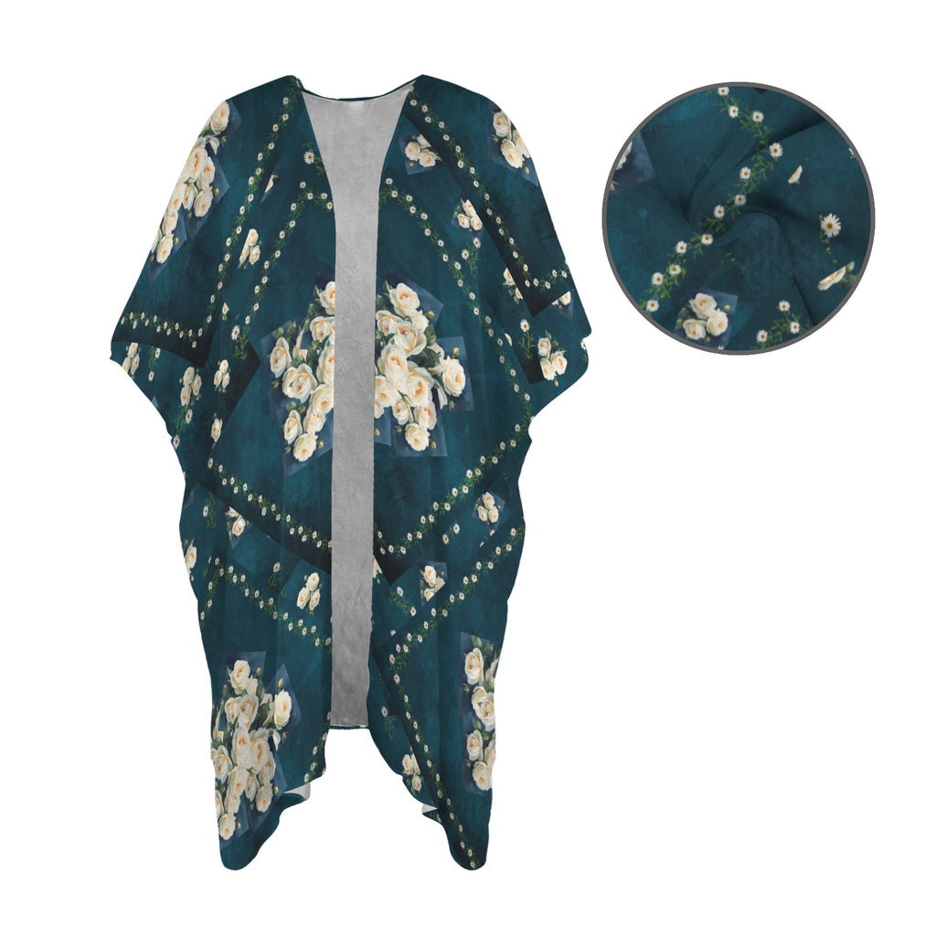 Cream Roses Daisy Chain Kimono — Back Alley Exclusive