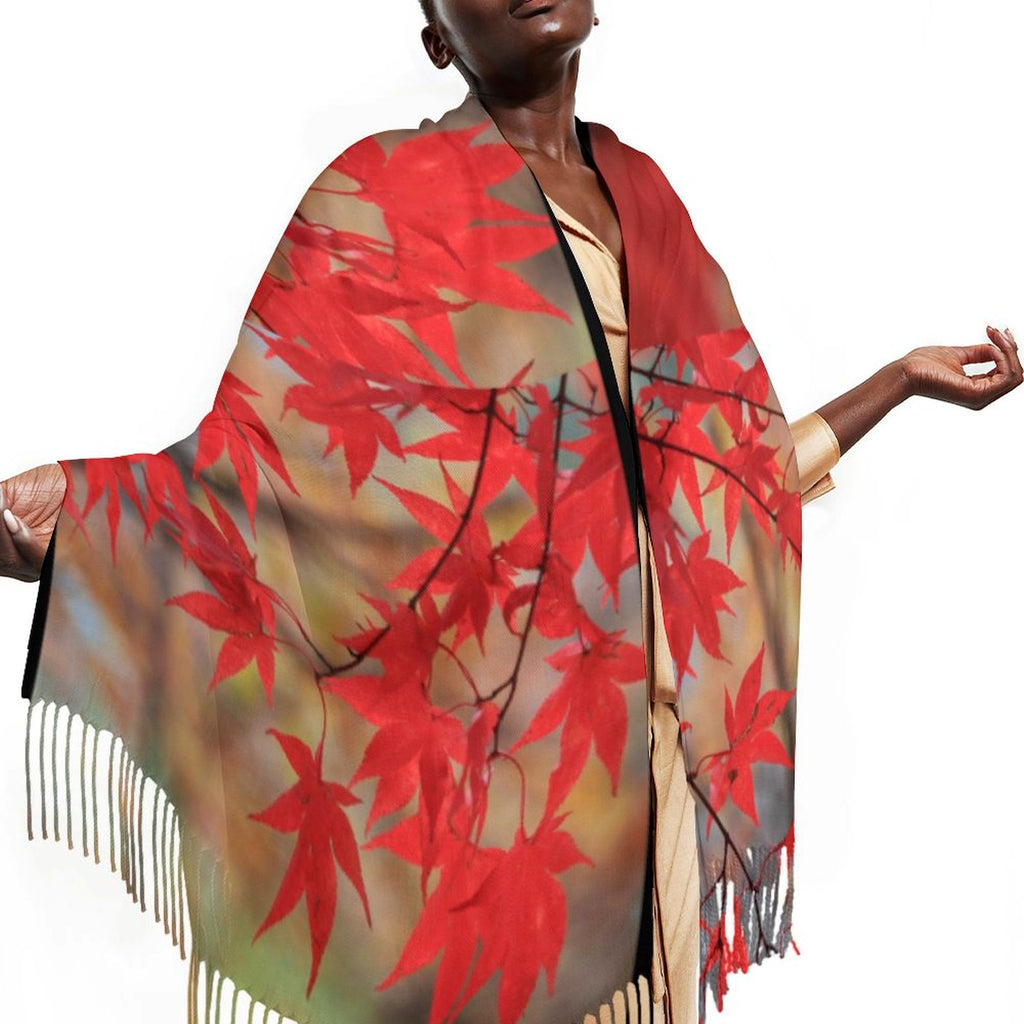 "Kyoto" Tassel Scarf - Cashmere-Feel 79"×28"