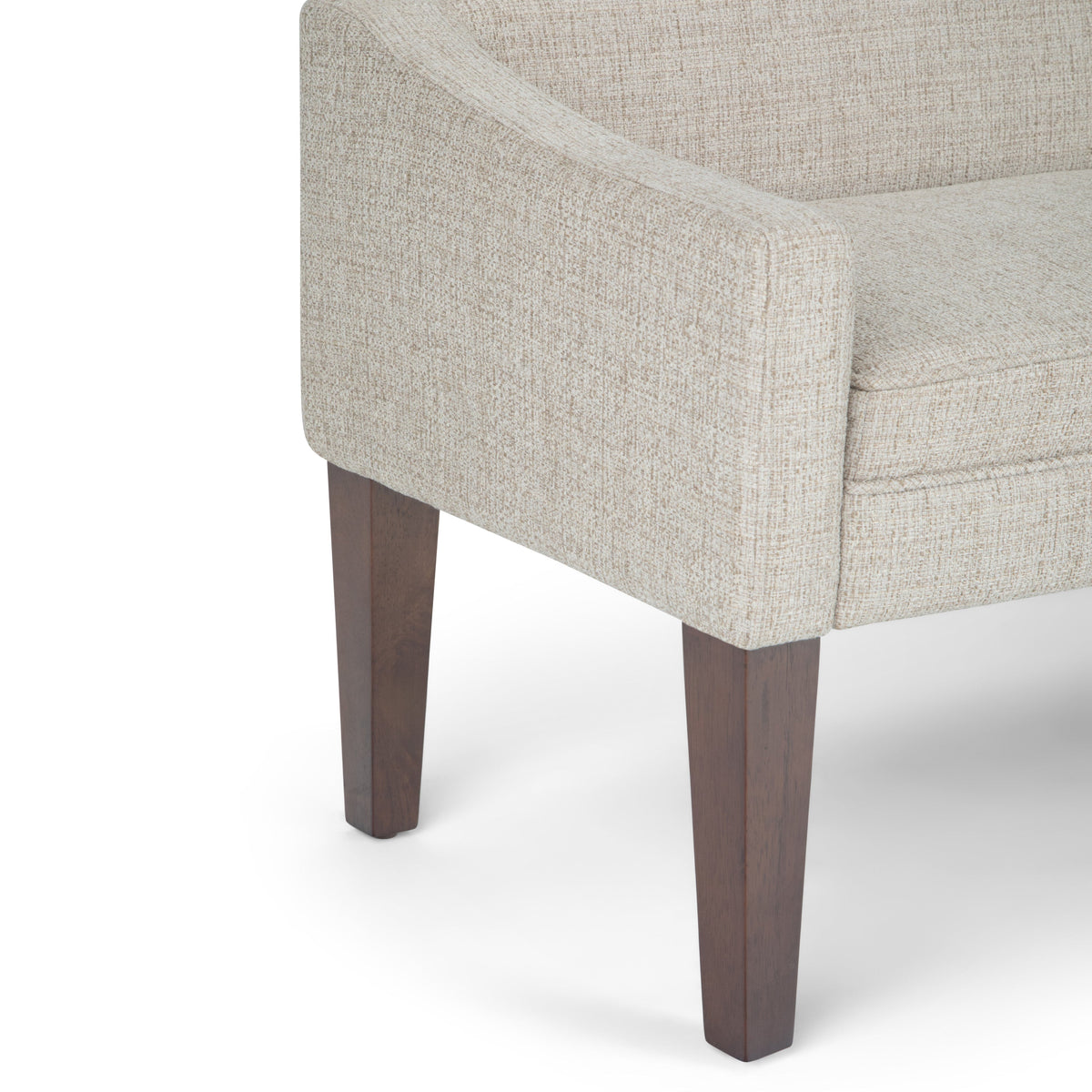 Platinum Upholstered Bench with Solid Wood Frame - Parris
