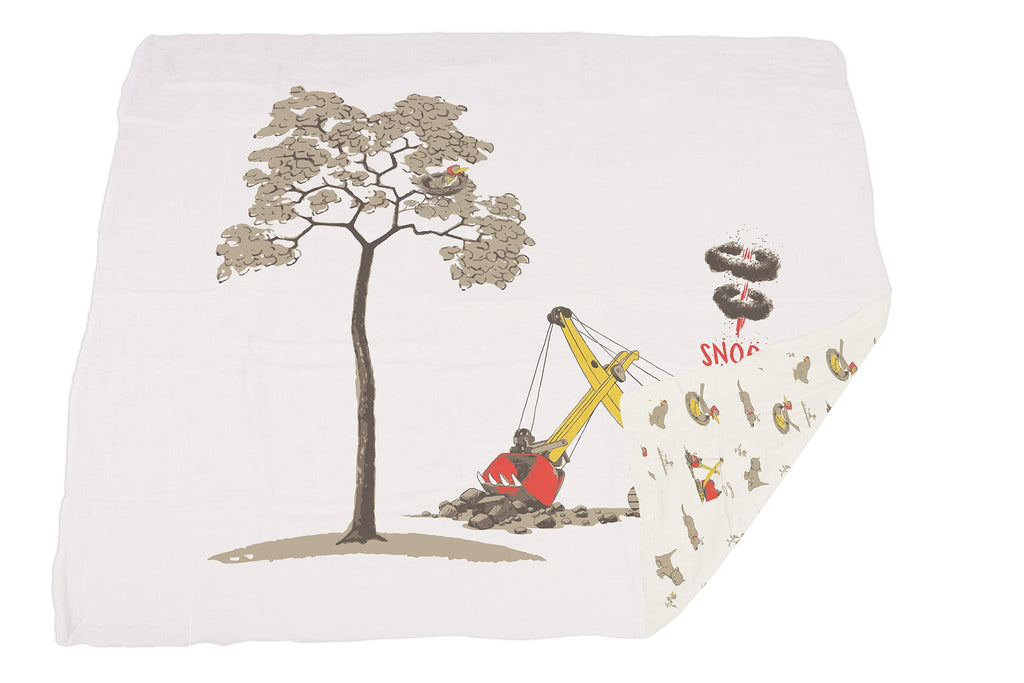 Are You My Mother? Bamboo Muslin Newcastle Blanket with Book Set