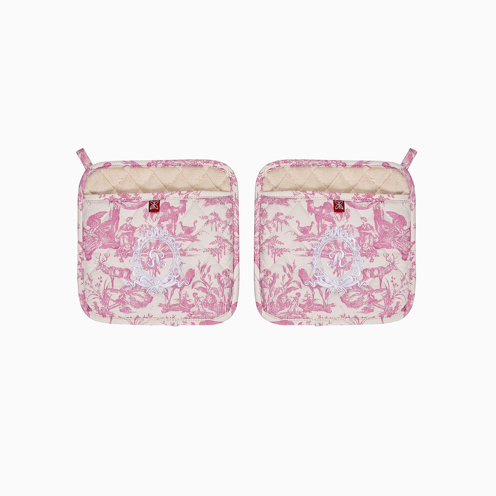 French Toile de Jouy Premium Cotton Pot Holder