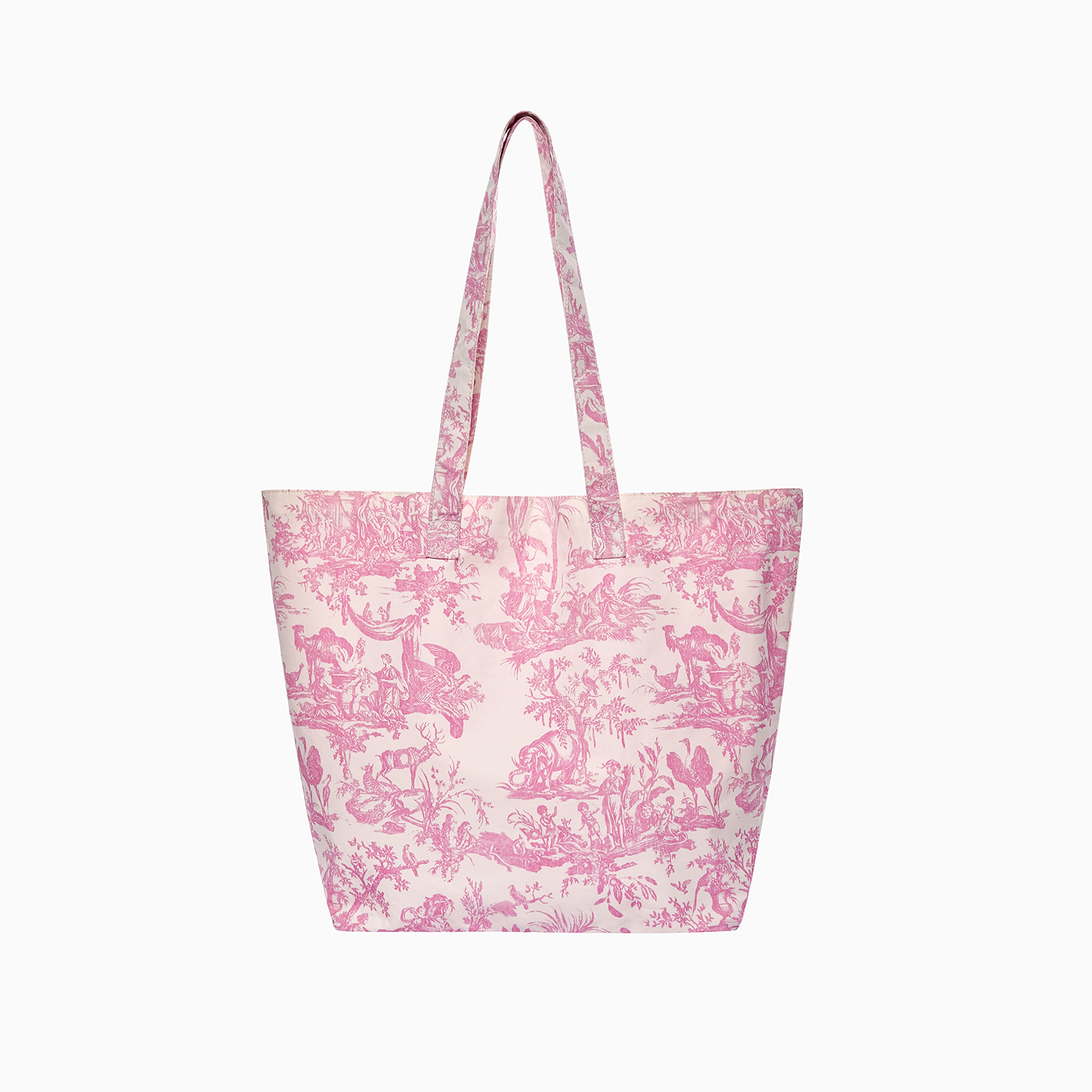 French Toile de Jouy Premium Cotton Tote Bag