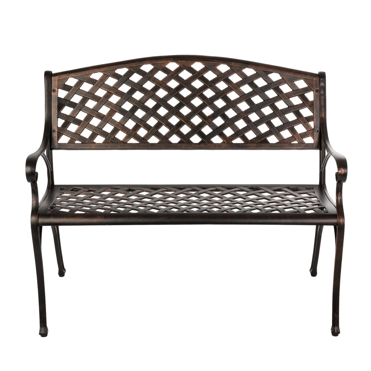 Antique Bronze Cast Aluminum Patio Bench