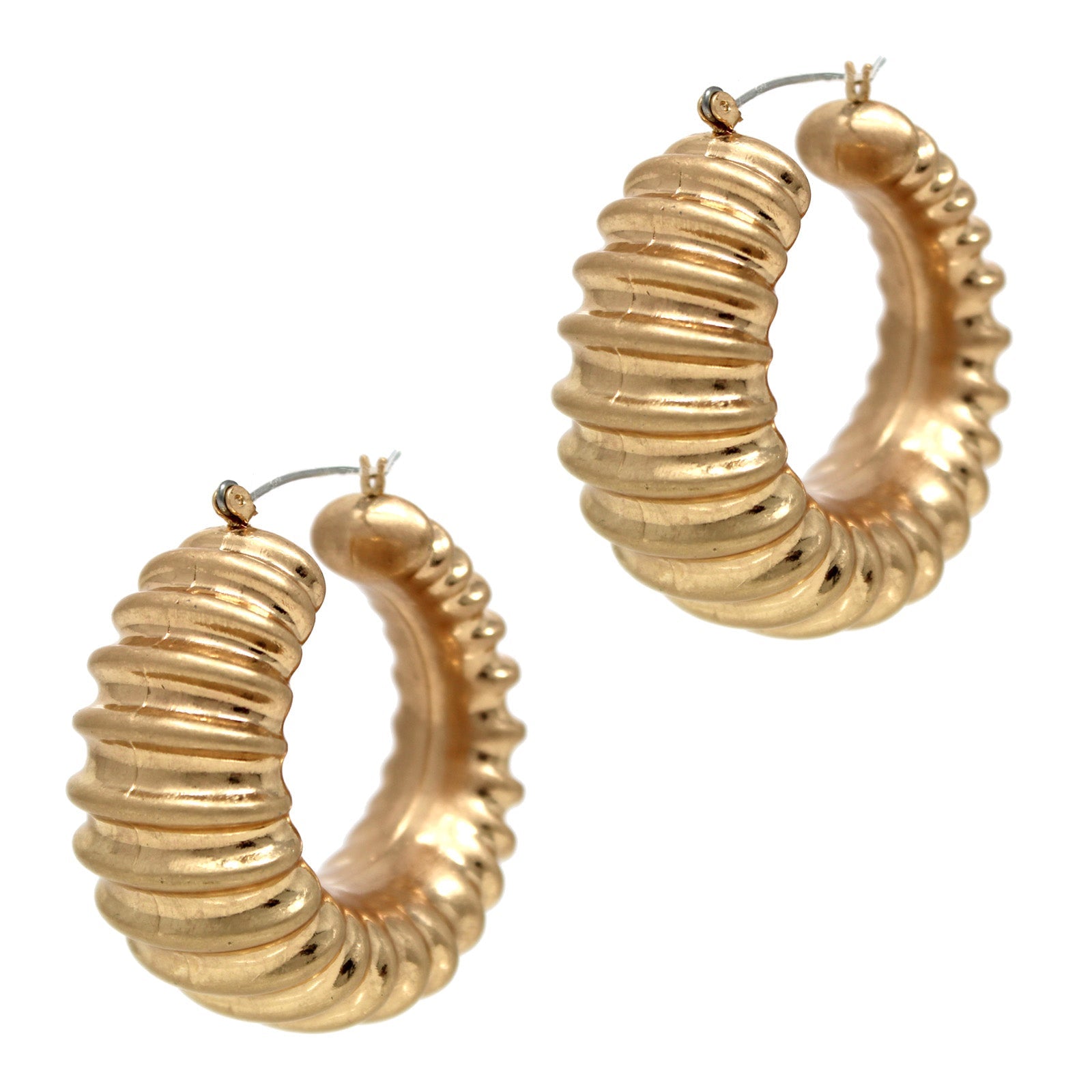 Bold Pleated Statement Earrings