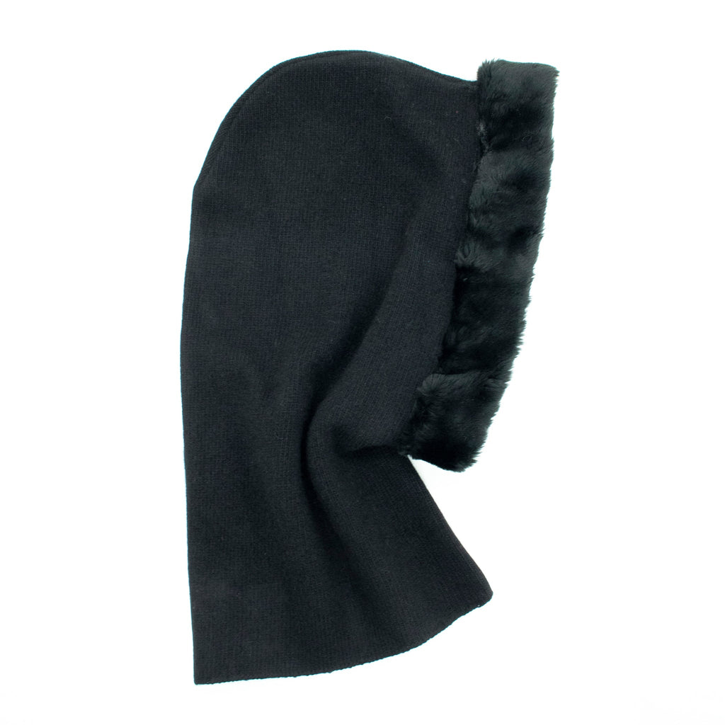 CASHMERE HOOD WITH FUR