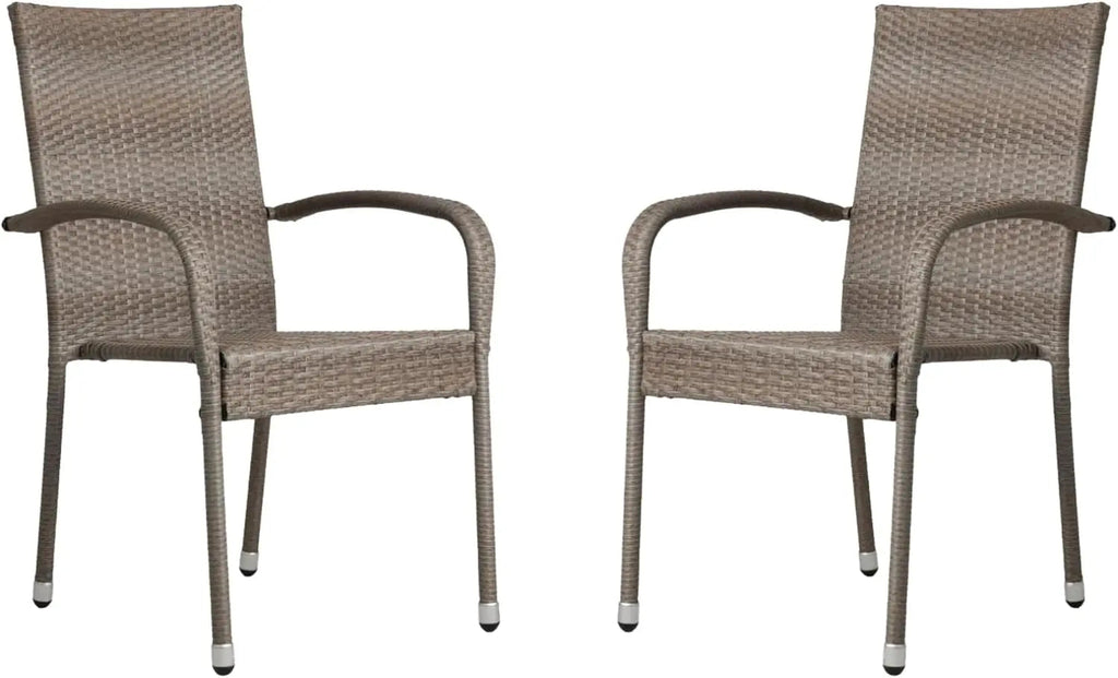 Morgan Outdoor Wicker Chair  2pk - gray/brown