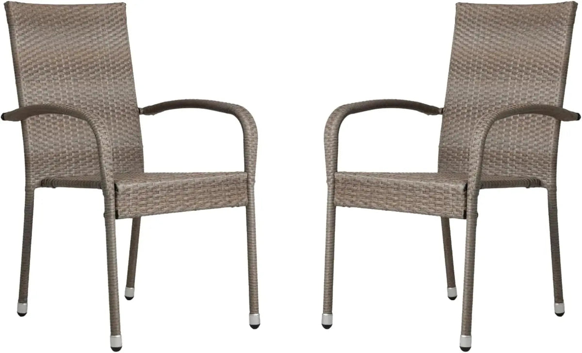 Morgan Outdoor Wicker Chair  2pk - gray/brown