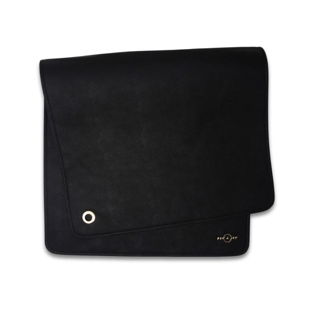 Vegan Leather Baby Changing Mat | Black