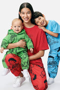 40th Anniversary Adult Printed Poplin Pant Poppy Red