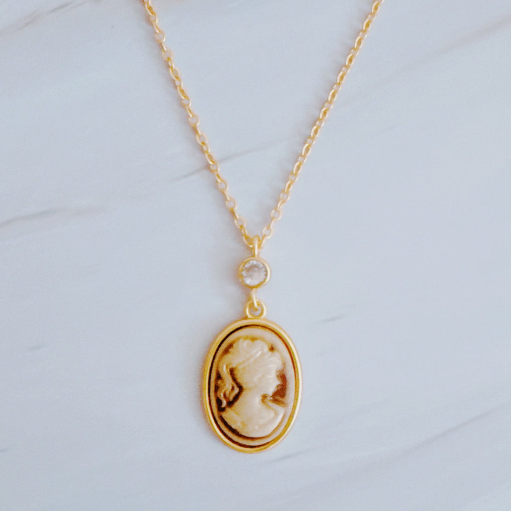 Regency Cameo Necklace - Luxury Gold Chain Jewelry | Adored