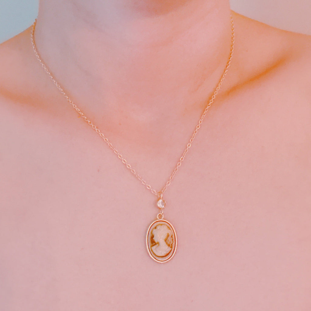 Regency Cameo Necklace - Luxury Gold Chain Jewelry | Adored
