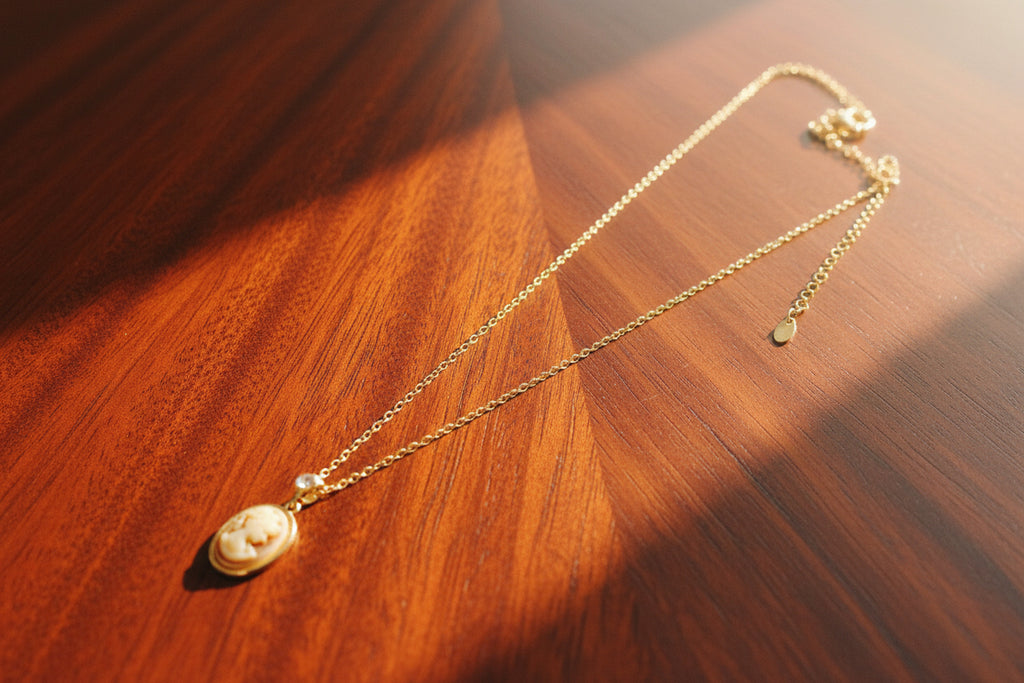 Regency Cameo Necklace - Luxury Gold Chain Jewelry | Adored