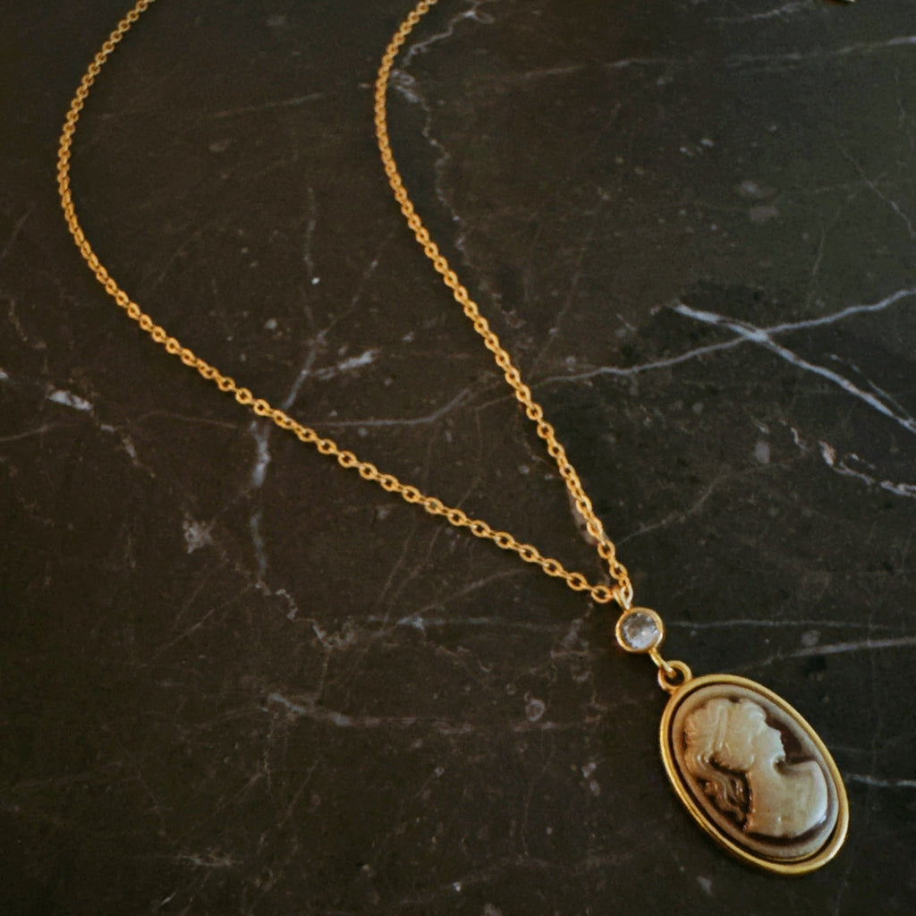 Regency Cameo Necklace - Luxury Gold Chain Jewelry | Adored