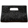 The Caroline| Hand-Tooled Leather Clutch & Crossbody