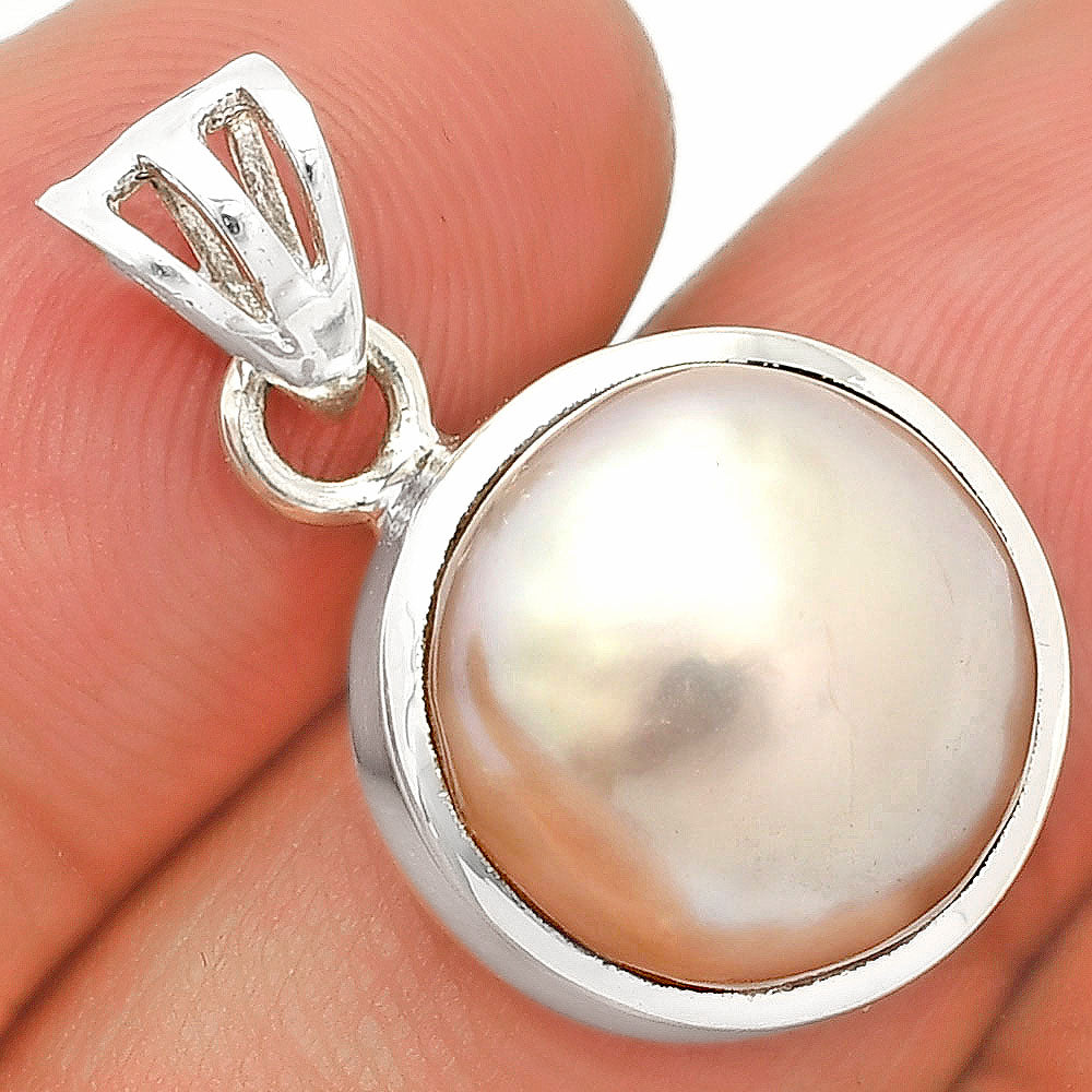 925 Sterling Silver Pearl Pendant Handmade Elegant Fine Jewelry Gift DGP1016 P-1002
