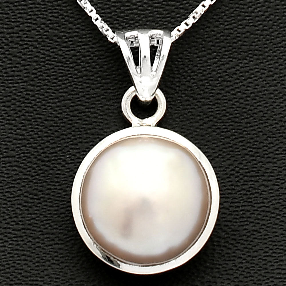 925 Sterling Silver Pearl Pendant Handmade Elegant Fine Jewelry Gift DGP1016 P-1002