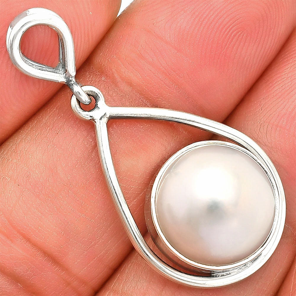 925 Sterling Silver Teardrop Natural Pearl Pendant Handmade Fine Jewelry DGP1018 P-1734
