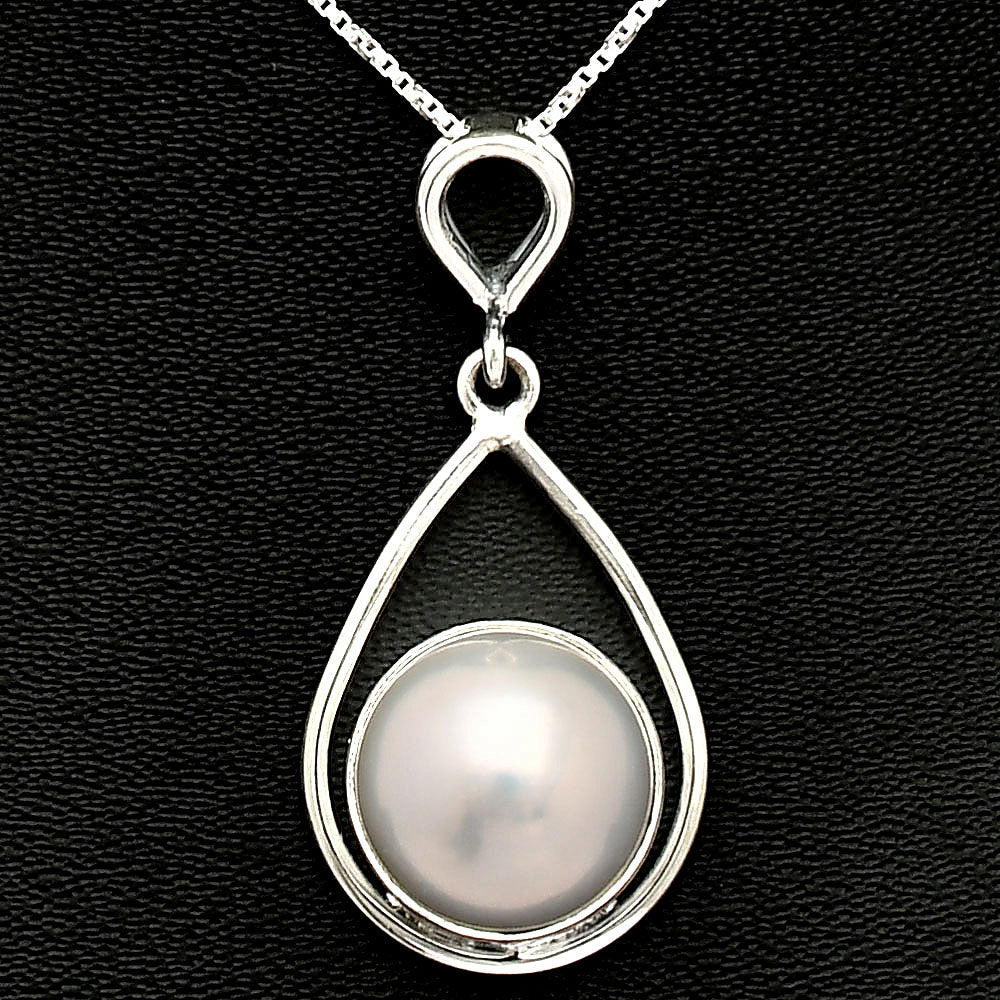 925 Sterling Silver Teardrop Natural Pearl Pendant Handmade Fine Jewelry DGP1018 P-1734