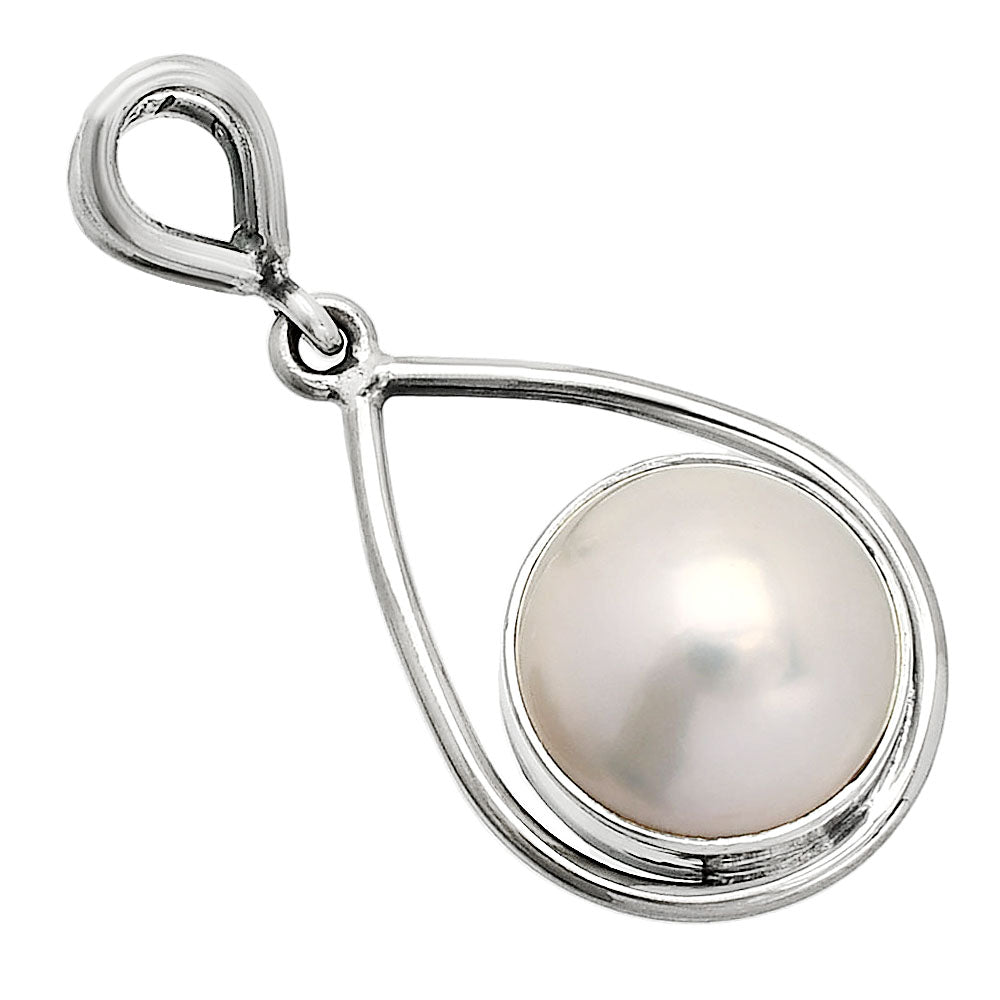 925 Sterling Silver Teardrop Natural Pearl Pendant Handmade Fine Jewelry DGP1018 P-1734