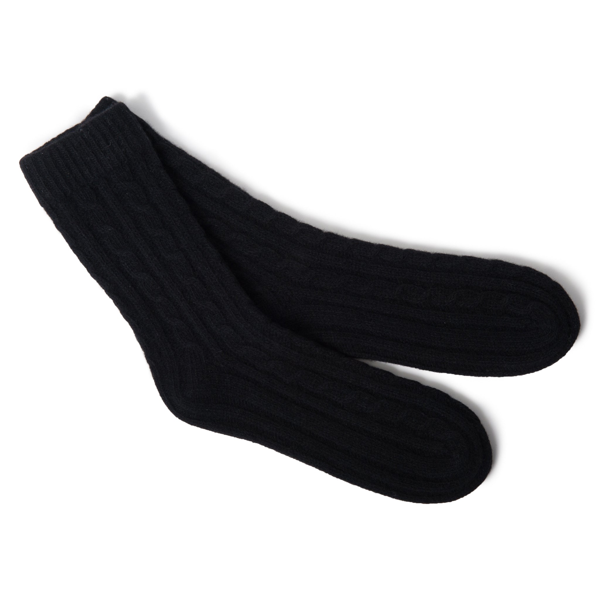 LADIES CASHMERE CABLE BOOTIES