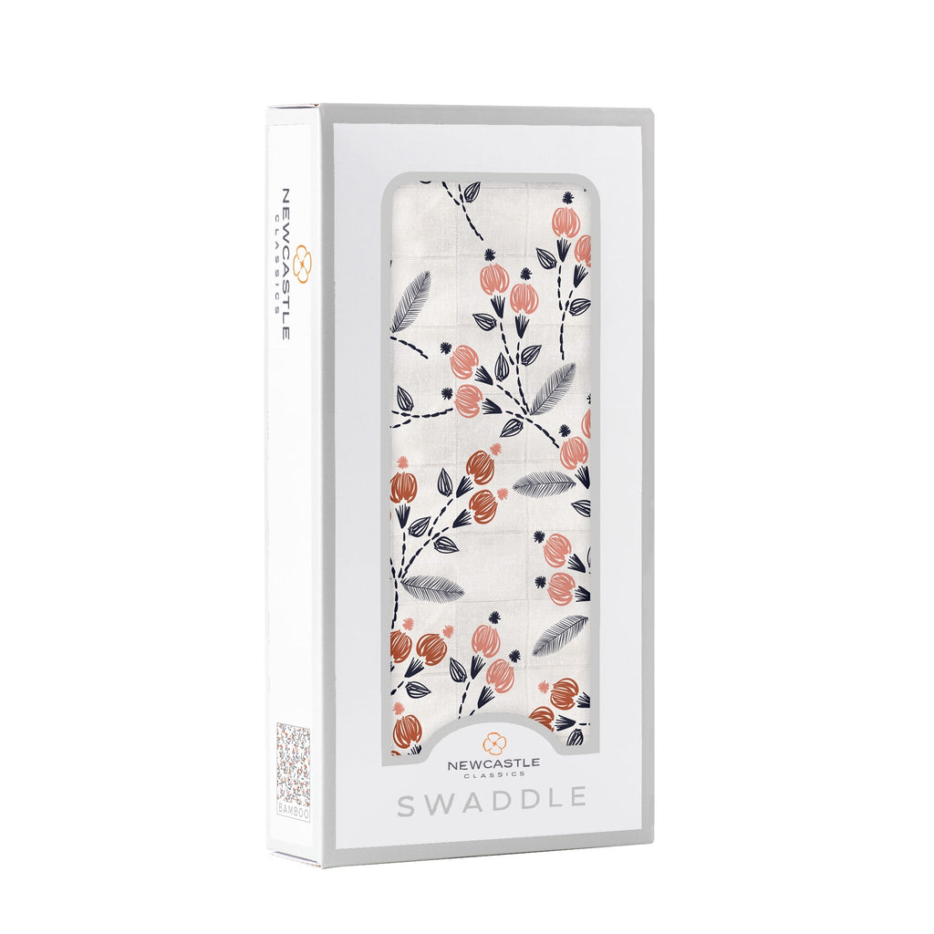 Dahlia Floral Bamboo Swaddle