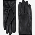 Daisy (black) – Vegan leather gloves with fleece lining & touchscreen feature