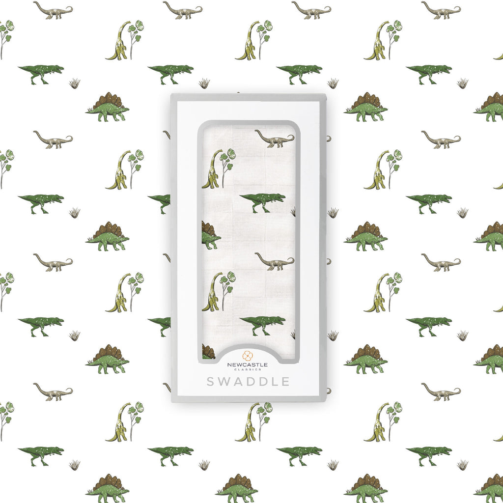 Dino Days Cotton Muslin Swaddle