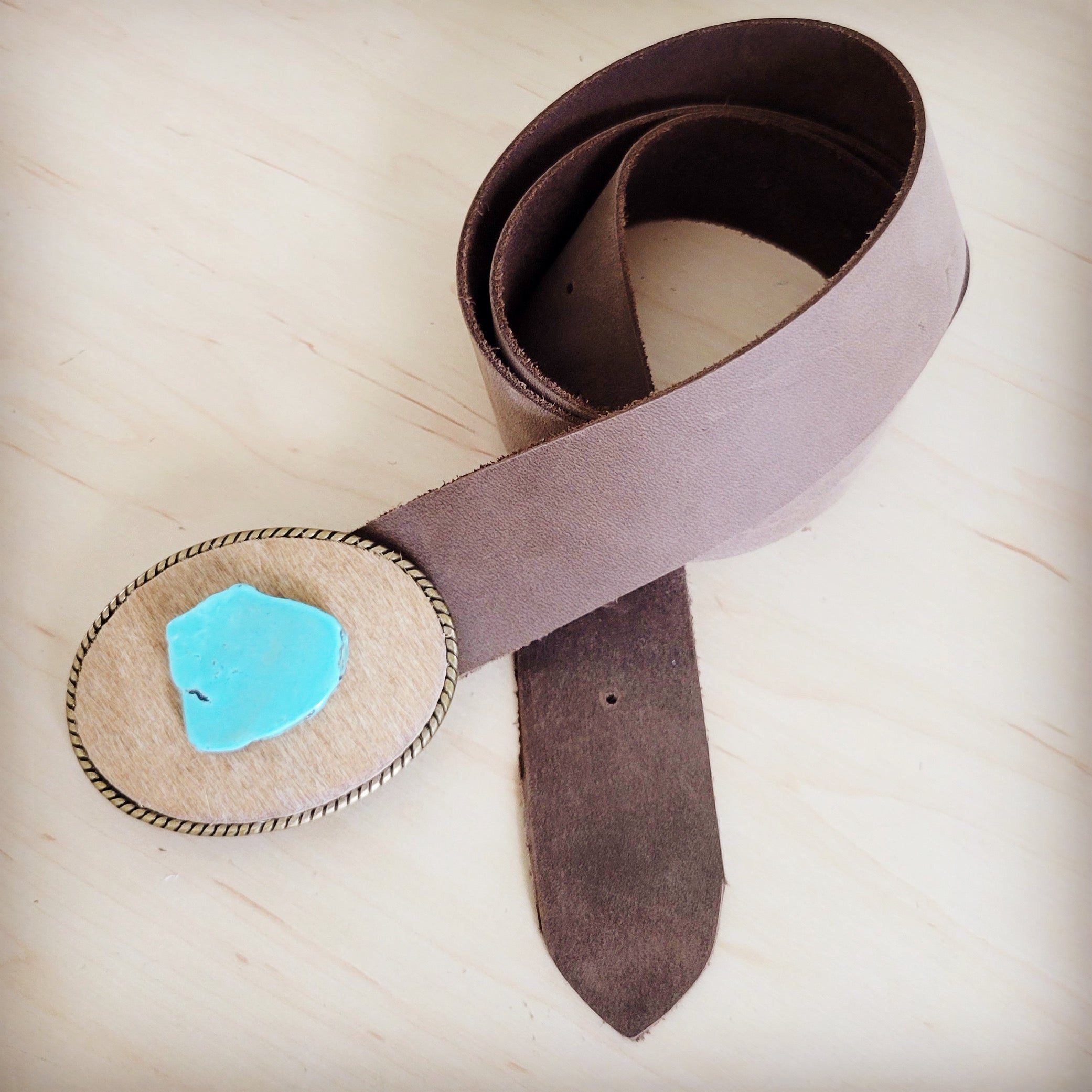 Brown Distressed Leather Belt 908x