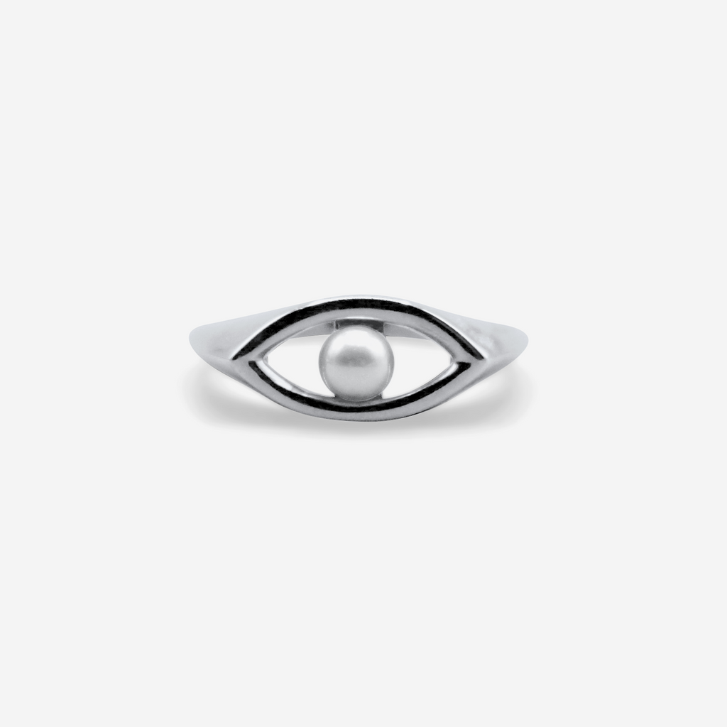 Eye Motif Gold Ring | Handmade Fine Jewelry