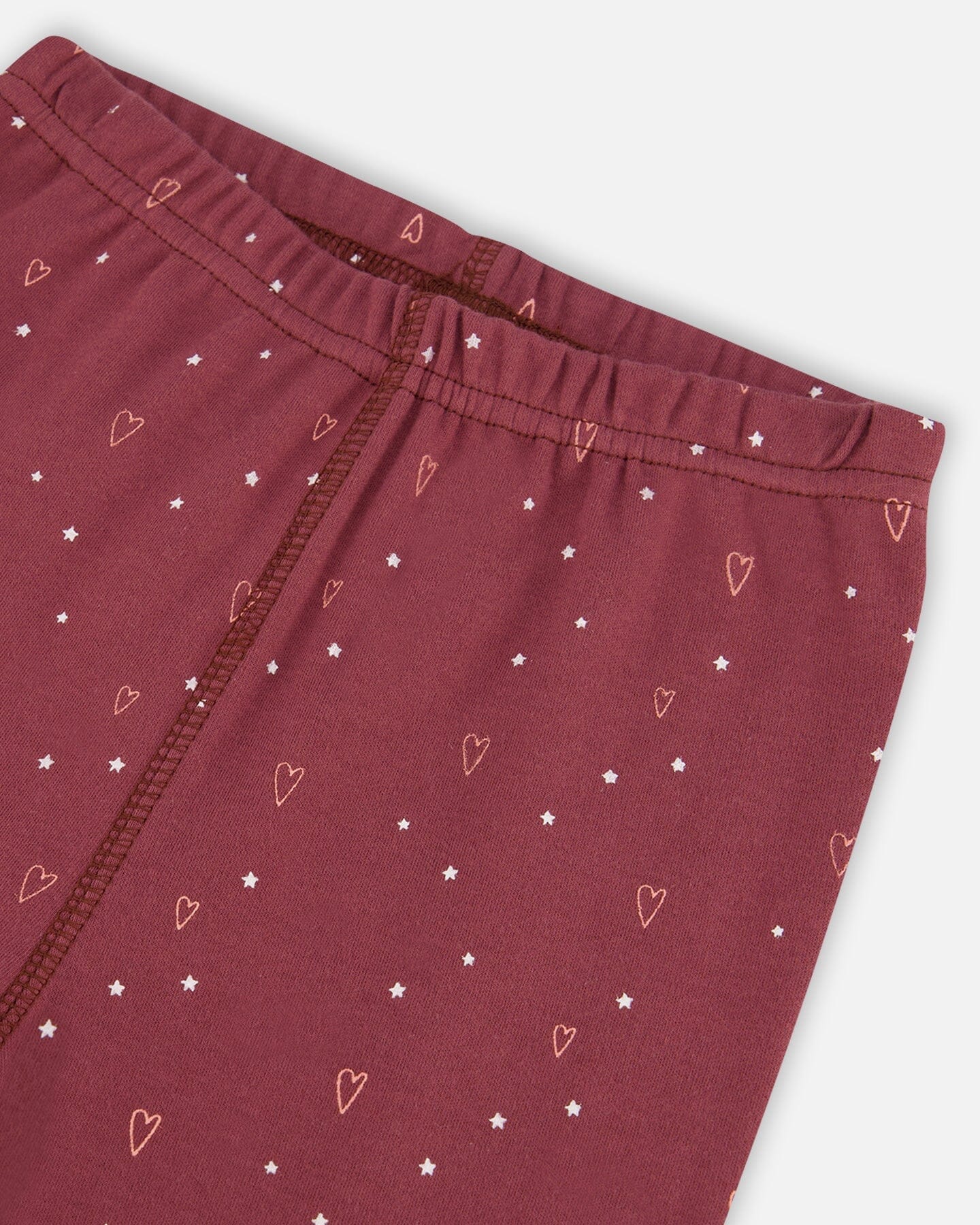 Organic Cotton Long Sleeve Two Piece Printed Penguins Pajama Set Pink