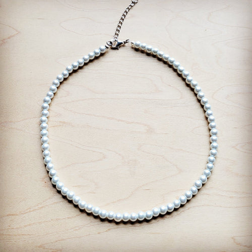 **Glass Pearl Collar Necklace Wedding Collection 259v
