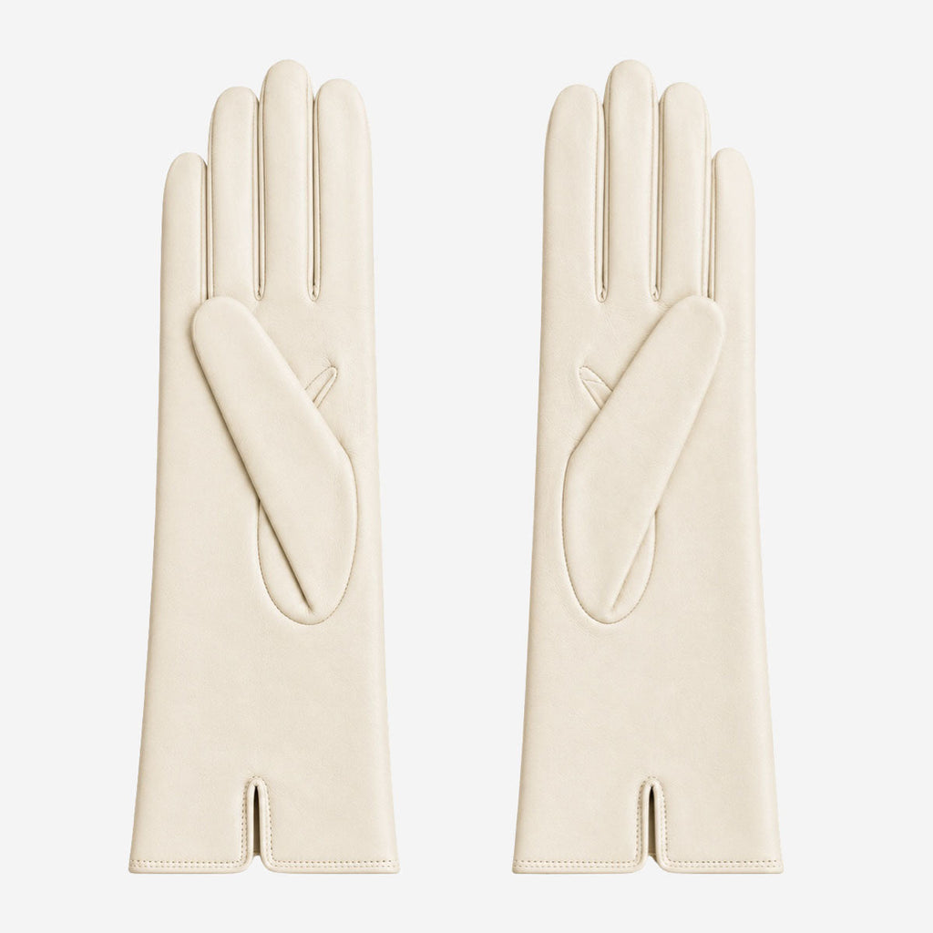 FC04 (cream) - Women's Italian cashmere lined leather gloves
