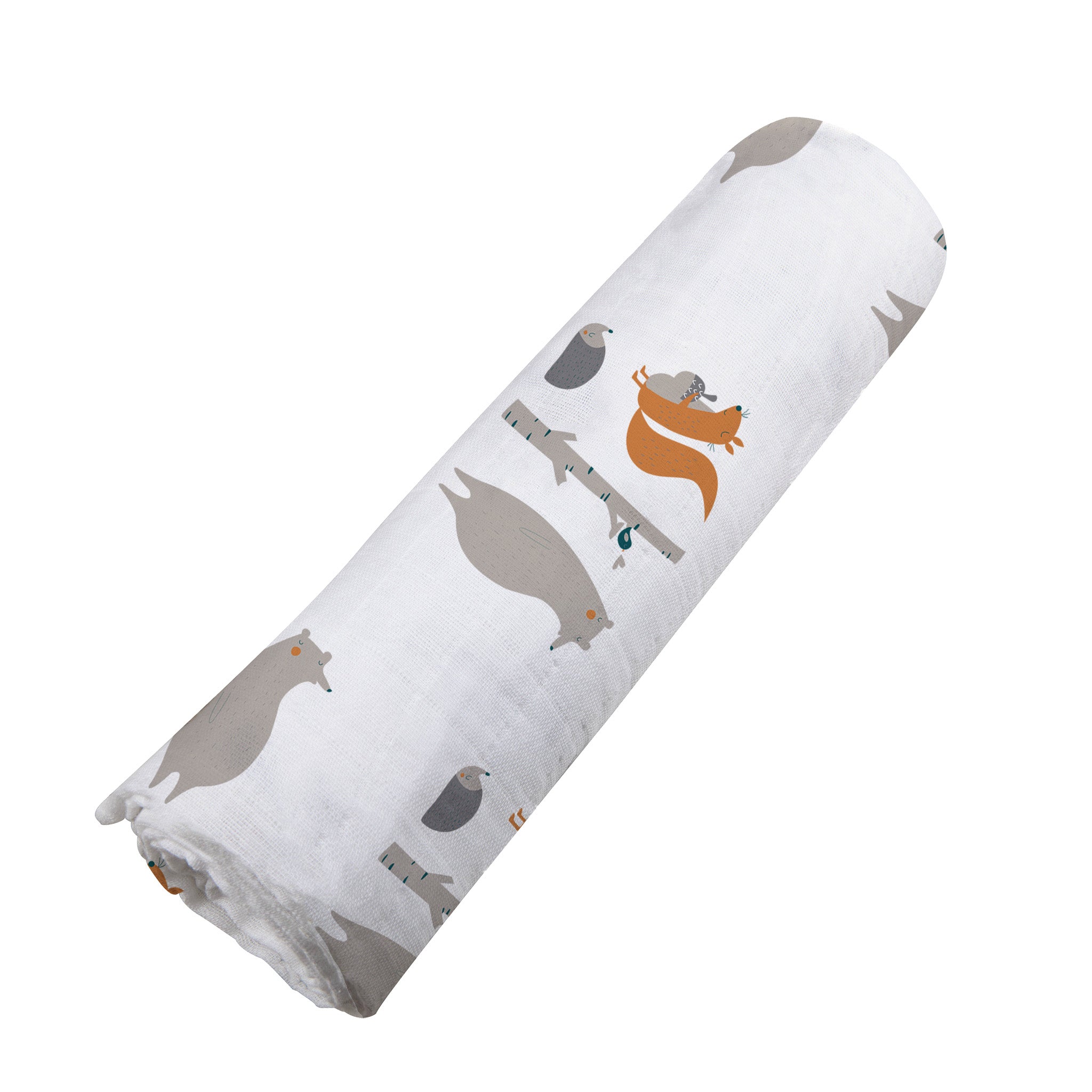 Forest Friends Cotton Muslin Swaddle