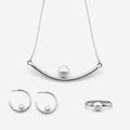 Freshwater Pearl Jewelry Set | Earrings, Ring & Necklace | 18K Gold