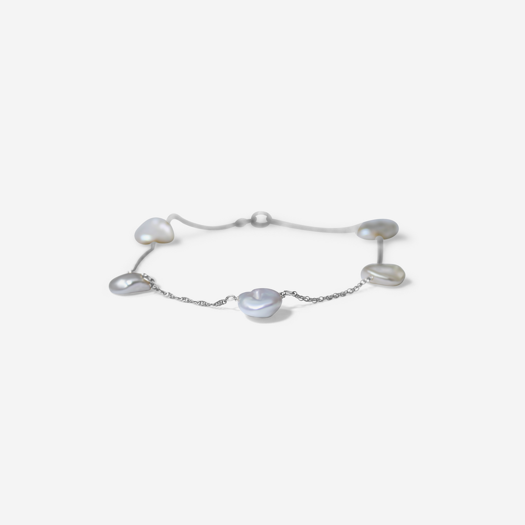 Freshwater Pearl Gold Bracelet | Handmade Fine Jewelry
