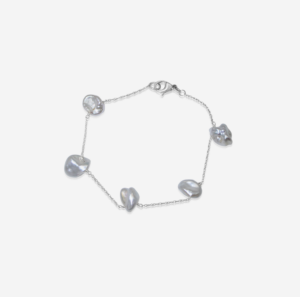 Freshwater Pearl Gold Bracelet | Handmade Fine Jewelry